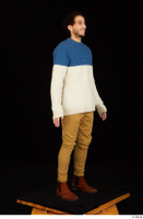  Pablo brown shoes brown trousers dressed standing sweater whole body 0008.jpg